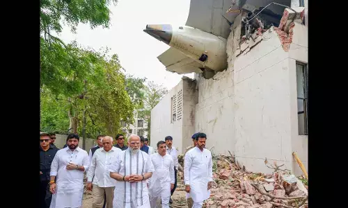 Modi At Plane Crash Site: Heartbreaking, beyond words says PM