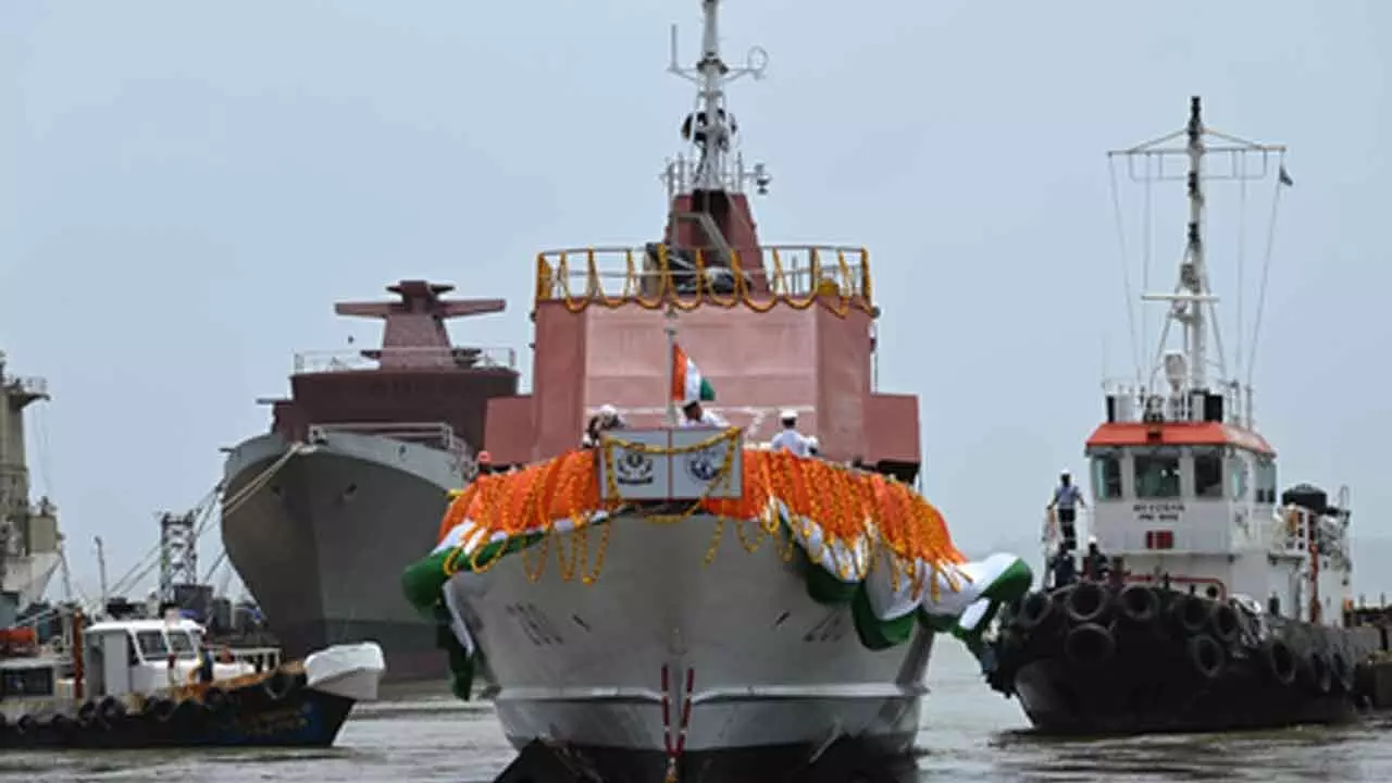 Coast Guard gets new Rs 473-crore, 52-metre-long Fast Patrol Vessel Coast Guard gets new Rs 473-crore, 52-metre-long Fast Patrol Vessel
