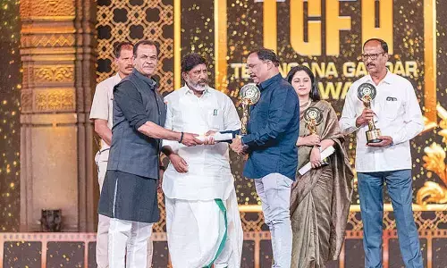 Gaddar Film Jury award to Jendaguda resident