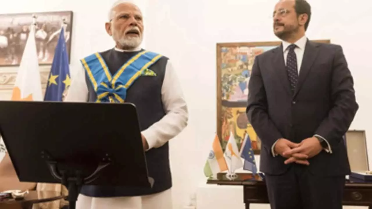 Modi pitches India’s growth story in Cyprus Modi pitches India’s growth story in Cyprus