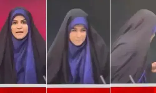 Anchor runs off camera as Israeli airstrikes hit Iranian state TV