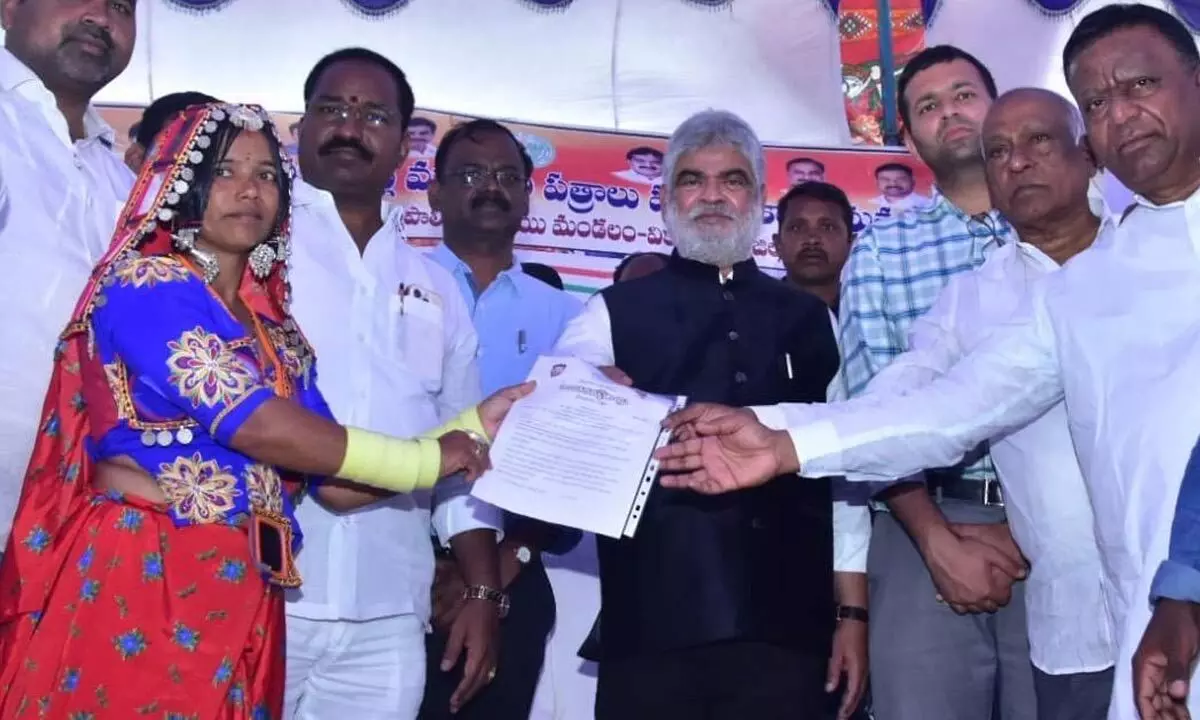 Telangana assembly Speaker Distributes Indiramma House Proceedings in Vikarabad