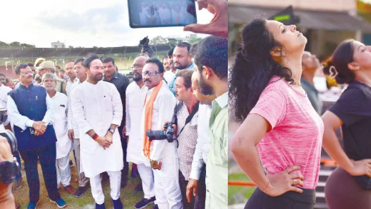 Countdown festival of Yoga Day to be a grand affair in Hyd today Countdown festival of Yoga Day to be a grand affair in Hyd today