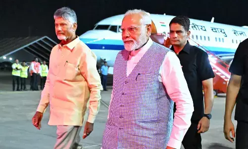 PM arrives in Vizag for IYD celebrations
