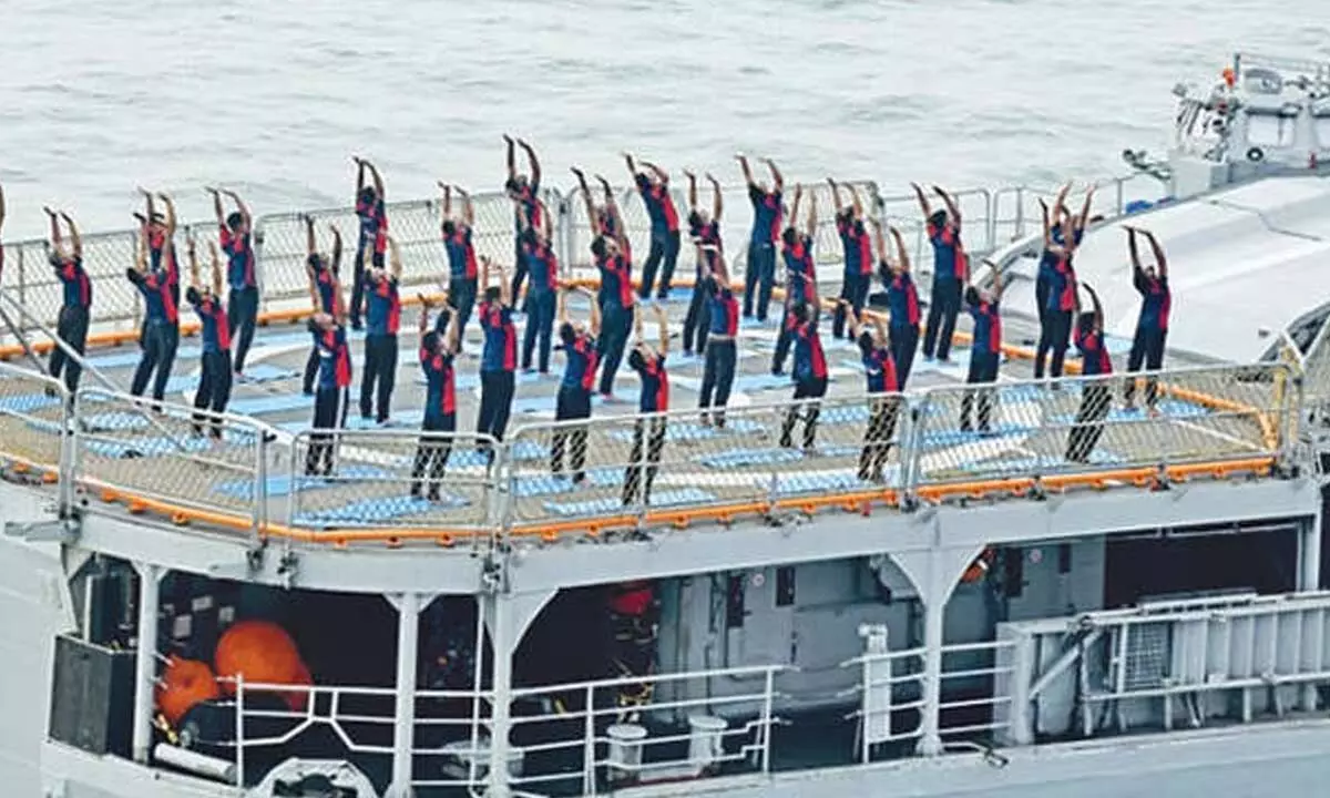 Indian Navy to join ‘YogaAndhra’ with the participation of over 11,000 naval personnel, families
