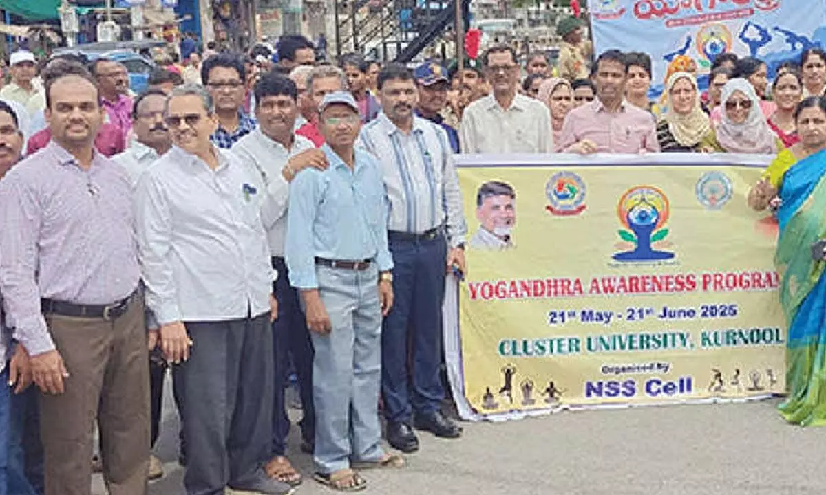 Rally on yoga awareness Rally on yoga awareness