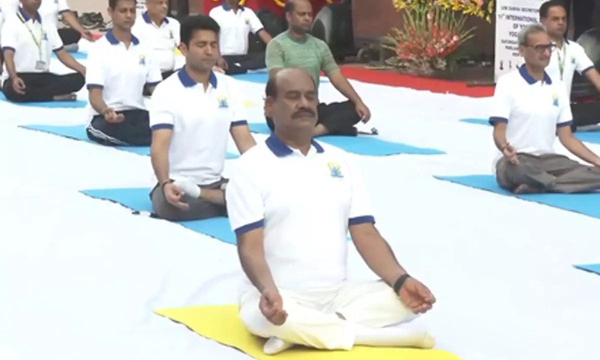 Yoga Day aims for healthier planet: Om Birla leads celebrations at Parliament Yoga Day aims for healthier planet: Om Birla leads celebrations at Parliament