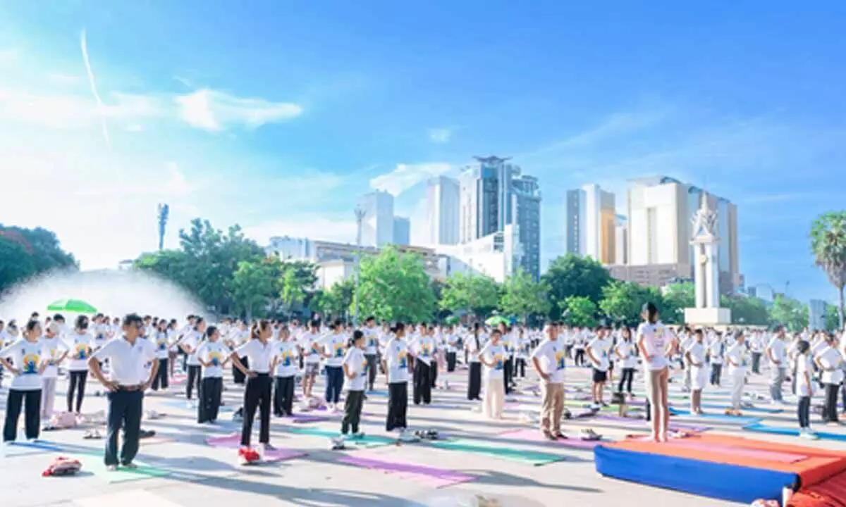 Thousands celebrate International Yoga Day across Southeast Asia Thousands celebrate International Yoga Day across Southeast Asia