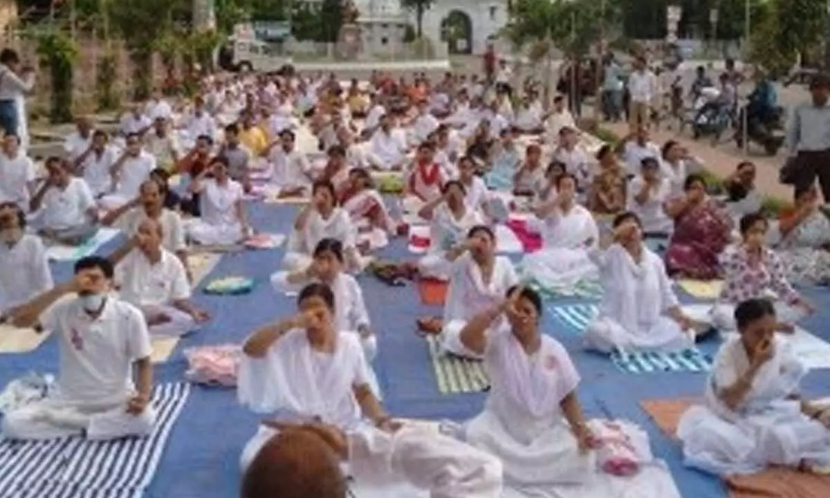Bihar joins nation in celebrating 11th International Day of Yoga with enthusiasm, unity Bihar joins nation in celebrating 11th International Day of Yoga with enthusiasm, unity