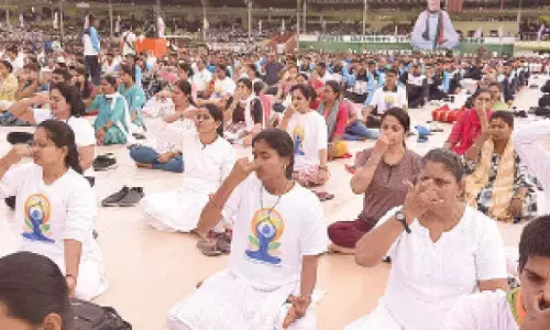 Yoga vibes come alive at LB stadium