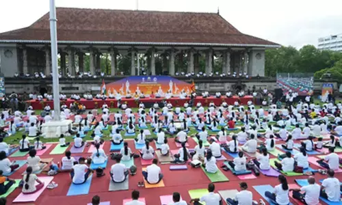 Sri Lankan ministers, cricketers join yoga enthusiasts for IDY celebrations