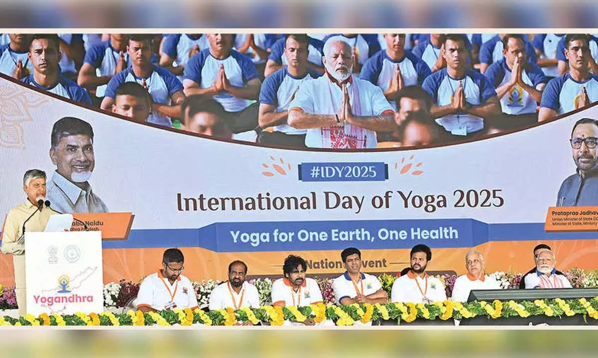 23 global records set on Yoga Day: Naidu