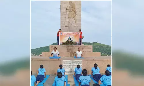 Int’l Yoga Day celebrated on Gandhi Hill