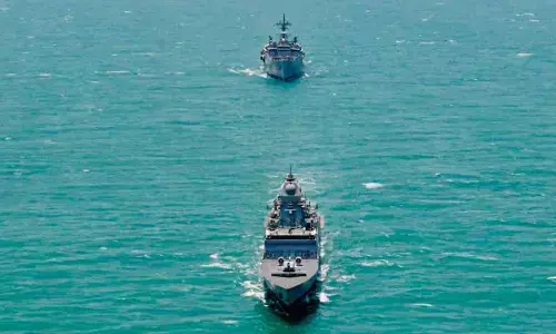 INS Nilgiri joins ENC,  makes city of destiny her home port