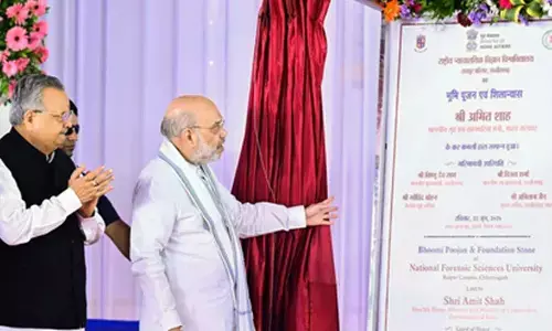 Chhattisgarh: HM Shah lays foundation stone for NFSU campus, state forensic lab