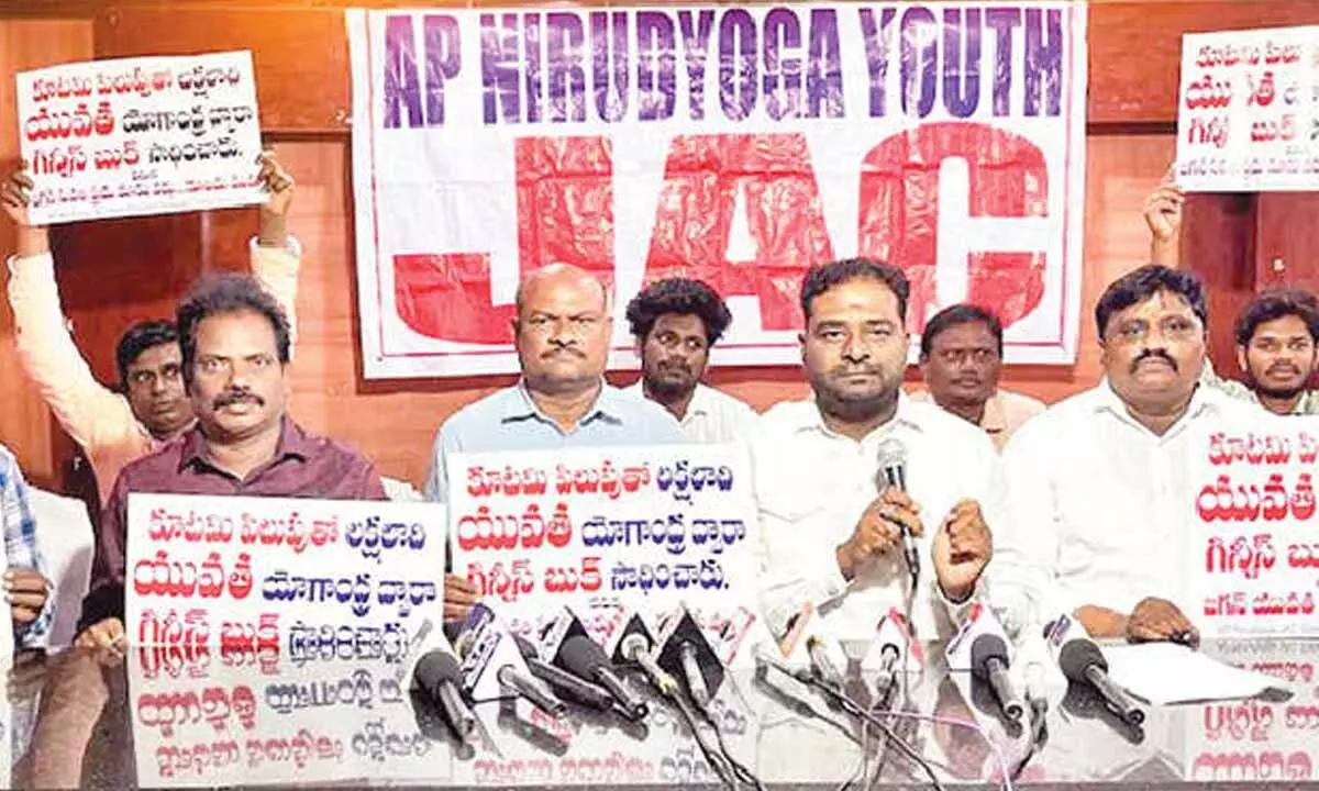 AP Nirudyoga JAC raises objection against YSRCP’s ‘yuvatha poru’