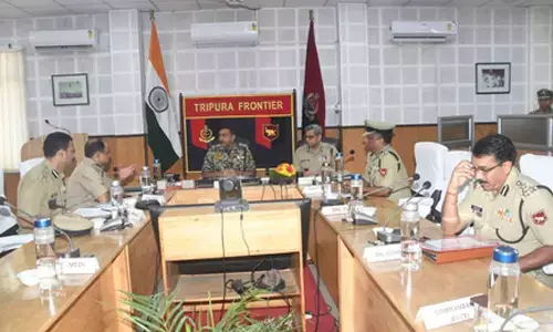 Top BSF officer reviews operational preparedness along Indo-Bangla border with Tripura