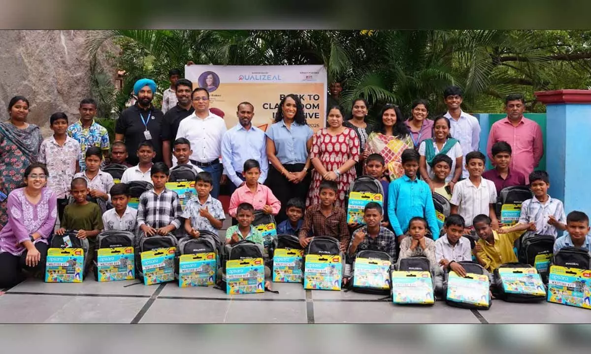 QualiZeal Distributes Back to Classroom Kits to Underserved Students in Hyderabad, Reinforces CSR Commitment