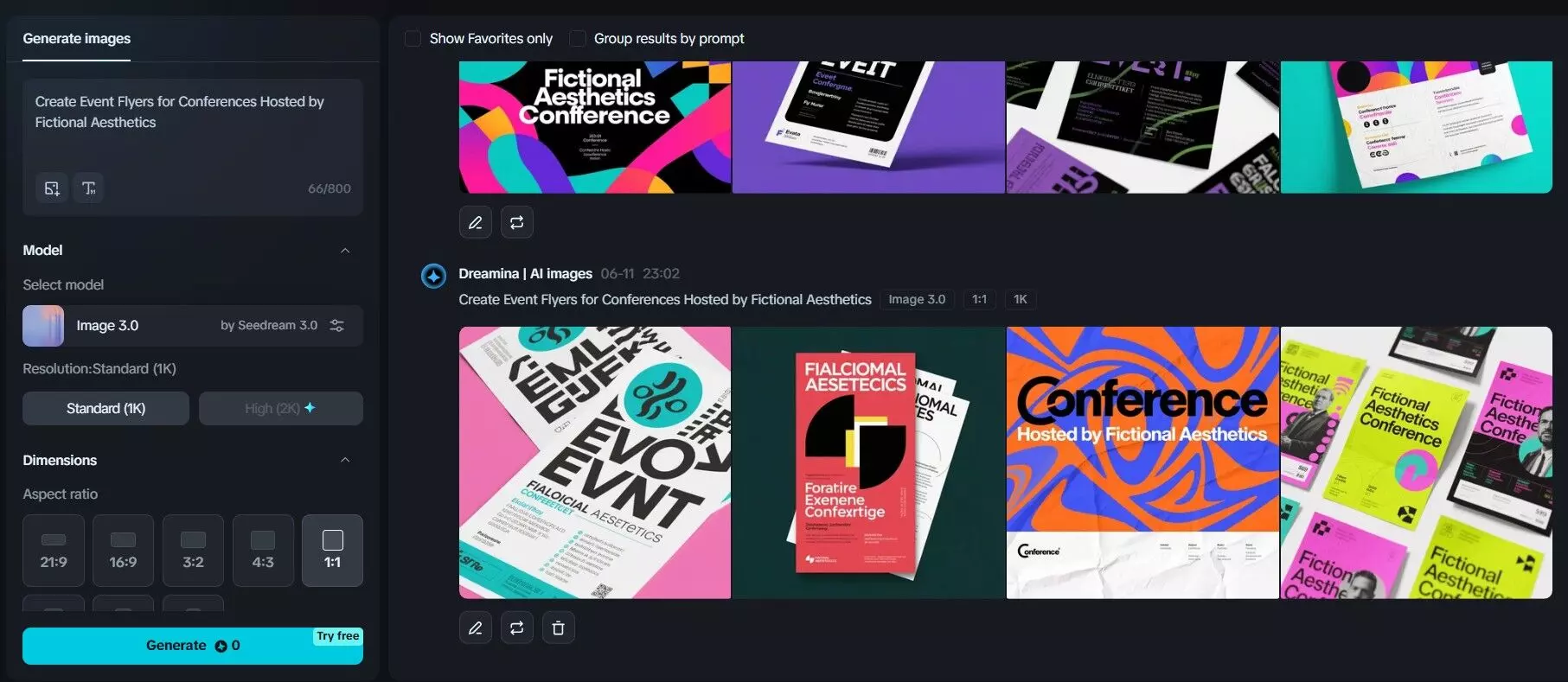 Event Flyers for Conferences Hosted by Fictional Aesthetics