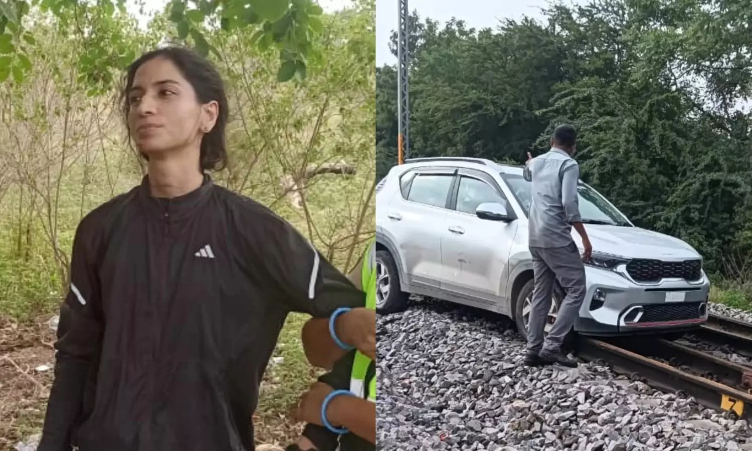 Hyderabad:  Woman Drives Car on Railway Tracks in Shankarpally, Train Services Delayed