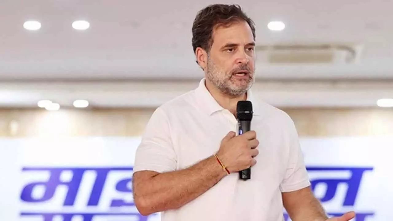 RSS mask comes off; it wants ‘Manusmriti’: Rahul RSS mask comes off; it wants ‘Manusmriti’: Rahul