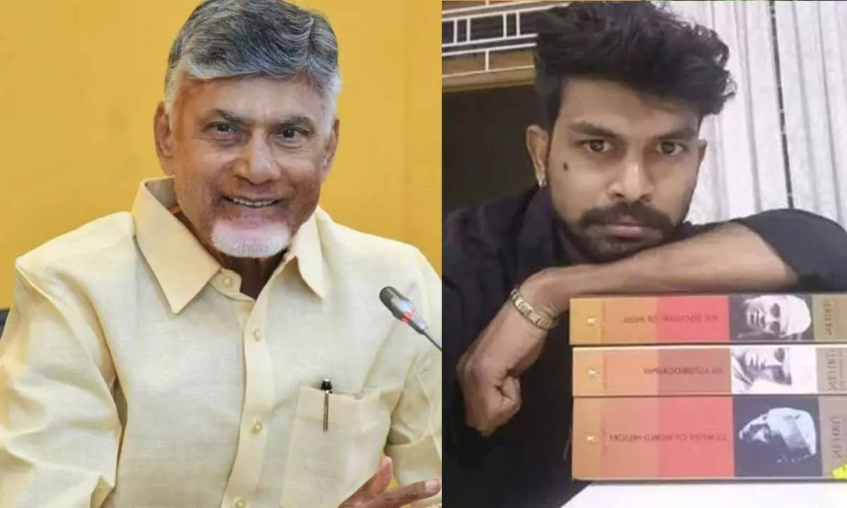 Chandrababu lauds young writer Surada Prasad for winning Central Literary Youth Award Chandrababu lauds young writer Surada Prasad for winning Central Literary Youth Award