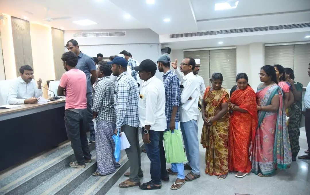 67 Grievances Addressed Through Prajavani Program: Collector Santosh Ensures Prompt Resolution of Public Issues 67 Grievances Addressed Through Prajavani Program: Collector Santosh Ensures Prompt Resolution of Public Issues