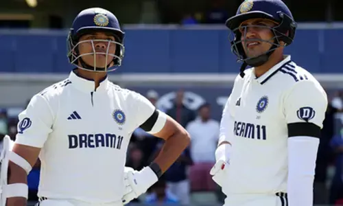 2nd Test: Jaiswal makes 87, Gill unbeaten on 42 as India reach 182/3 at tea