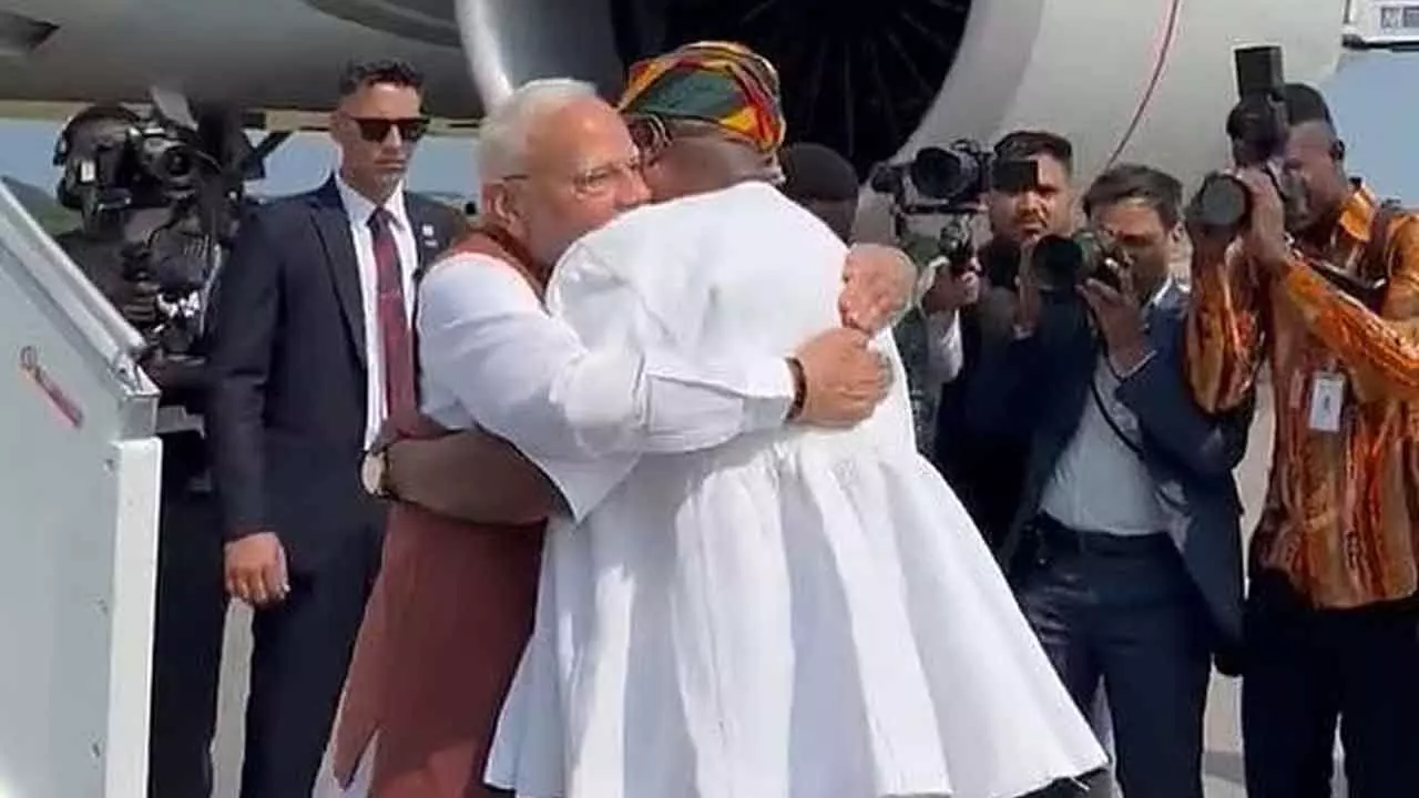 Modi arrives in Ghana on first leg of five-nation tour Modi arrives in Ghana on first leg of five-nation tour