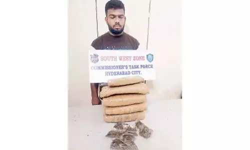 Drug peddler arrested, ganja worth Rs 1.86 lakh seized