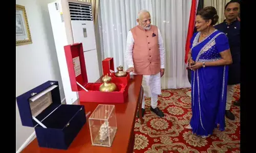 PM Modi presents Ram Mandir replica, holy water from Saryu river to Trinidad & Tobago PM