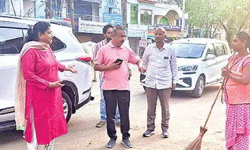 Collector inspects sanitation