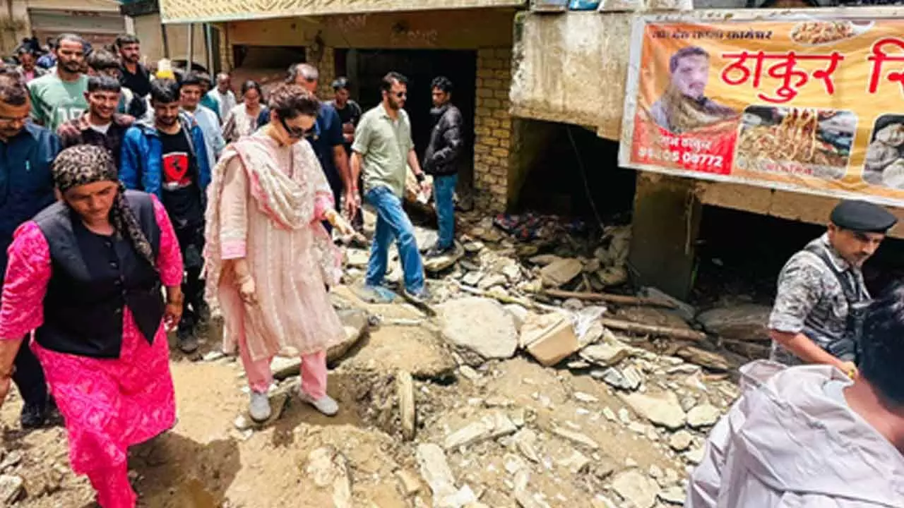 Facing criticism within party, BJP MP Kangna Ranaut visits disaster-hit areas; draws local anger Facing criticism within party, BJP MP Kangna Ranaut visits disaster-hit areas; draws local anger