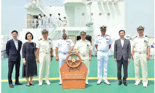 Japan Coast Guard ship Itsukushima arrives in Chennai