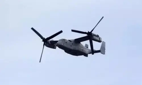 Japan opens Osprey base in southwestern prefecture