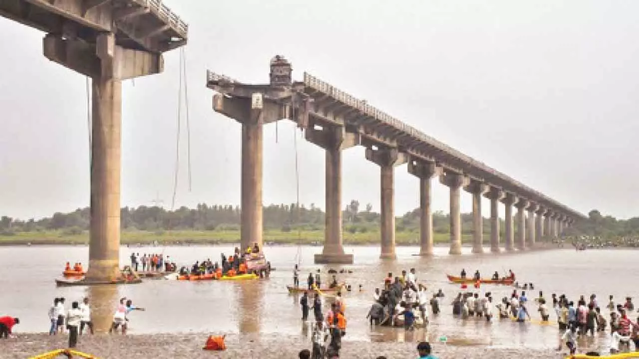 Gujarat bridge collapse: BRS livid at BJP, terms it ‘double engine’ failure