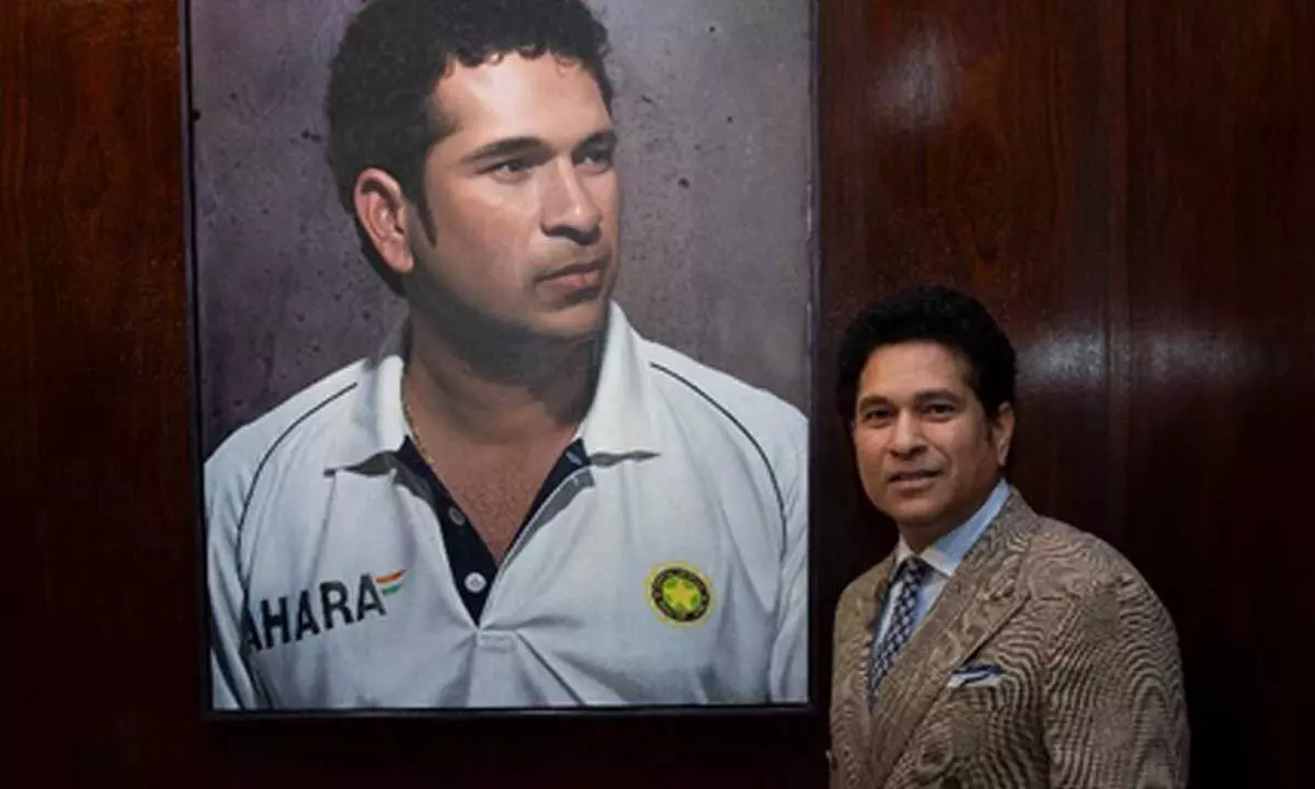 Sachin Tendulkars portrait unveiled at Lord’s MCC museum Sachin Tendulkars portrait unveiled at Lord’s MCC museum