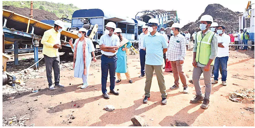 Central team inspects sewage treatment plant Central team inspects sewage treatment plant