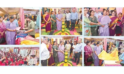 Minister Seethakka Inaugurates Silk Exhibition, Urges GST Cut for Handloom Weavers