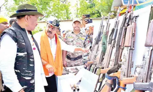 22 Naxals lay down arms in Chhattisgarh