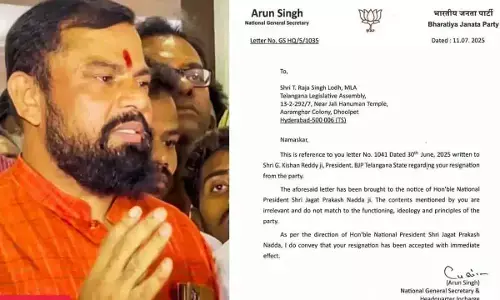 BJP MLA Raja Singh’s resignation accepted