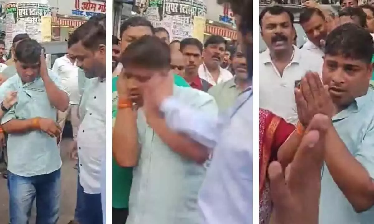 Maharashtra Political Workers Assault Migrant Auto Driver Over Language Dispute Maharashtra Political Workers Assault Migrant Auto Driver Over Language Dispute