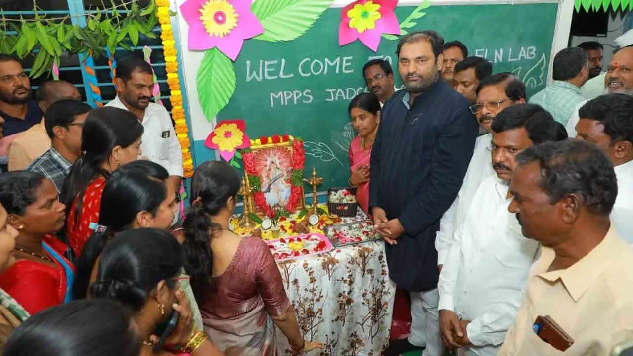 MLA Anirudh Reddy and Principal Secretary Yogita Rana Inaugurate AI Computer Lab in Jadcherla MLA Anirudh Reddy and Principal Secretary Yogita Rana Inaugurate AI Computer Lab in Jadcherla