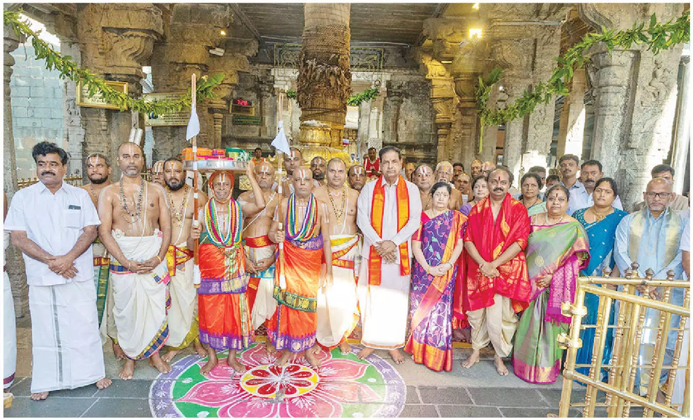 Religious fervour marks Anivara Asthanam at Tirumala Religious fervour marks Anivara Asthanam at Tirumala