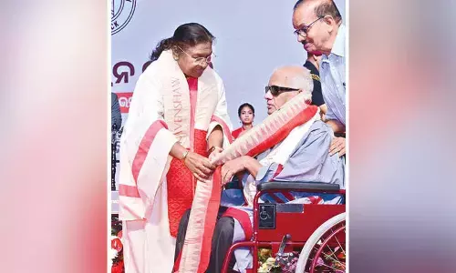 Prez confers honorary doctorate on visually impaired educationist Bijay Rath