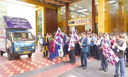Cyber safety drive: SBI flags off 3 mobile publicity vans