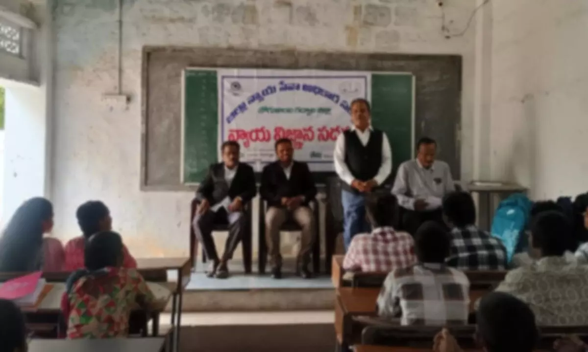 District Legal Services Authority Leads Awareness Drive Against Ragging at Sri Krishnaveni Junior College District Legal Services Authority Leads Awareness Drive Against Ragging at Sri Krishnaveni Junior College