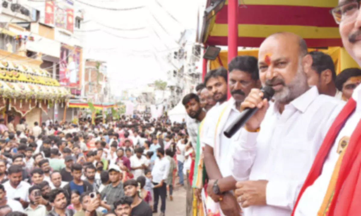 Why should we beg for funds for our temples and Bonalu festival, asks Bandi Sanjay Why should we beg for funds for our temples and Bonalu festival, asks Bandi Sanjay