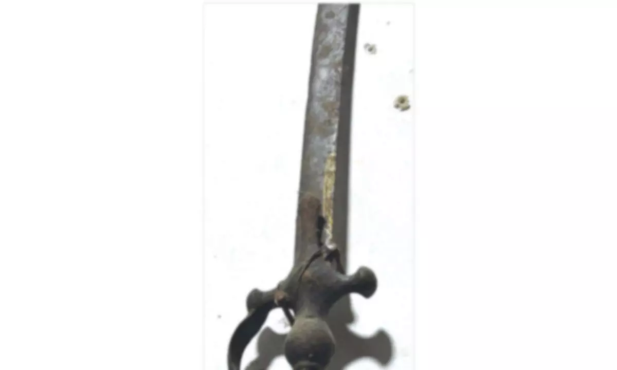 Sword bearing Arabic inscription unearthed from Ganjam archives