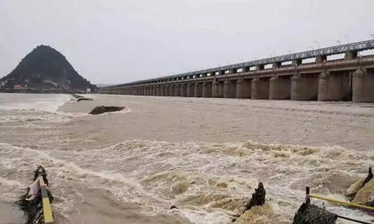 Flood Alert at Prakasam Barrage Due to Heavy Rains
